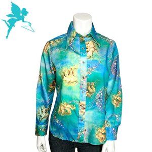 VINTAGE 1970s SAN FRANCISCO SHIRT WORKS Magic Horses Button Down